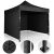 Kerti pavilon 3 fal 3 x 3 m fekete Plonos