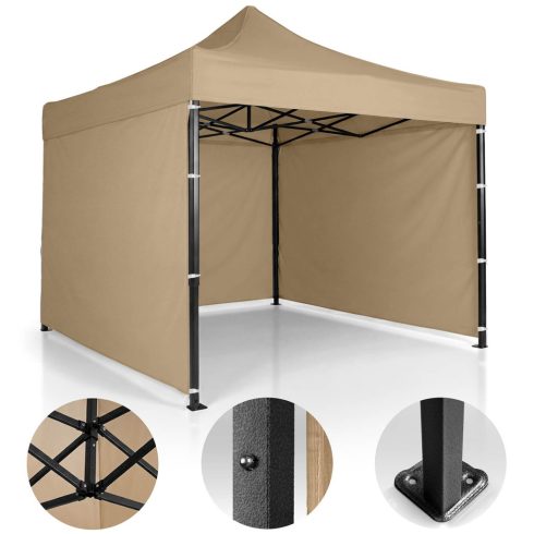 Kerti pavilon 3 fal 3 x 3m bézs Plonos