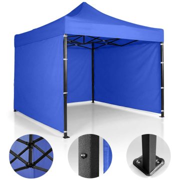 Kerti pavilon 3 fal 3 x 3m kék Plonos