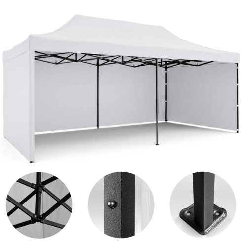 Kerti pavilon 3 fal 3 x 6m fehér Plonos