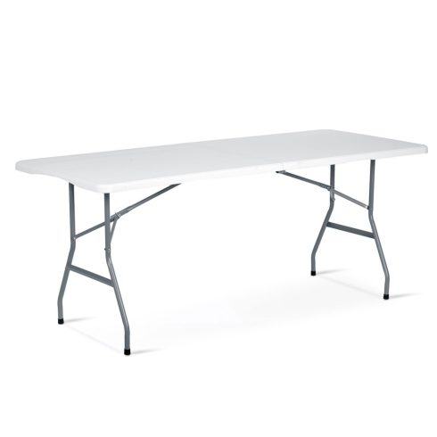 Összecsukható kerti vendéglátó asztal 180 cm Plonos fehér