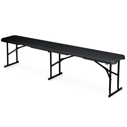 Összecsukható vendéglátó kerti pad 180 cm Plonos fekete