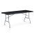 Kerti vendéglátó szett összecsukható asztal + 2 pad 180 cm Plonos fekete