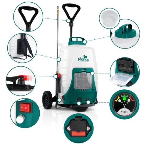 Plonos PL-601 akkumulátoros permetező kocsival