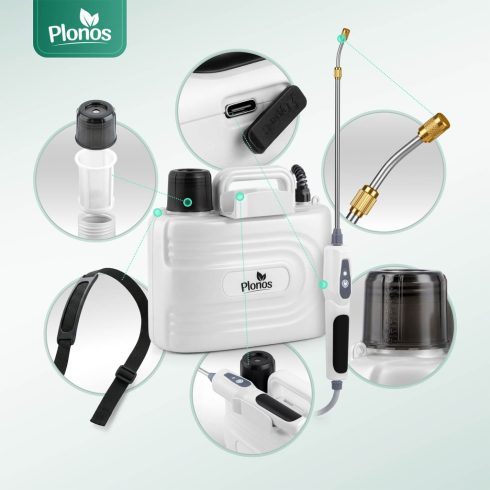 Opryskiwacz akumulatorowy ciśnieniowy 5l z regulowaną dyszą Plonos PL-608