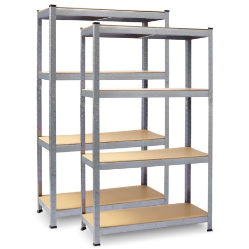 Fém tárolóállvány-készlet, 2 darab, 180 x 90 x 40 cm, Plonos PL-702