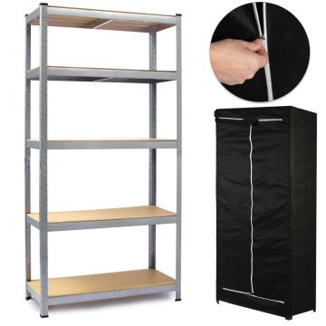   Fém tárolóállvány 180 x 90 x 40 cm Humberg HR-812 + INGYENES fedél