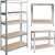 Fém raktári polc 180 x 90 x 30 cm Humberg 4843