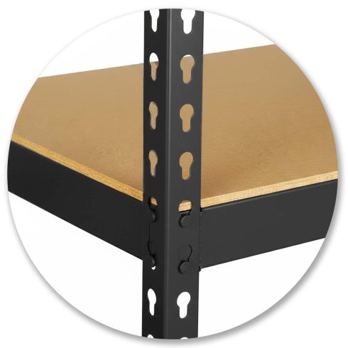 Fém tárolóállvány 183 x 90 x 40 cm Humberg HR-853 fekete