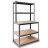 Fém polcos munkapad 180 x 100 x 60 cm Humberg HR-855 fekete