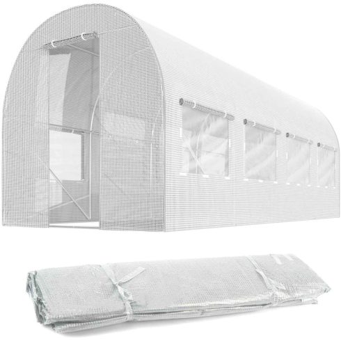 Plonos fehér műanyag fóliák kerti fóliasátrakhoz, 2 x 4,5 m (9 m²)