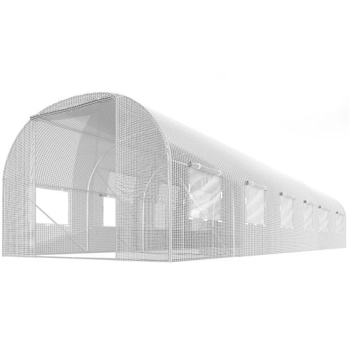 Kerti alagút 3 x 6 m (18 m2) fehér Plonos