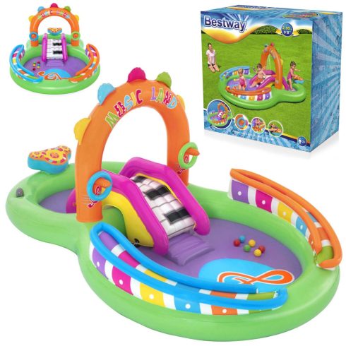 Sing 'N splash felfújható játszótér 295 x 190 x 137 cm Bestway 53117