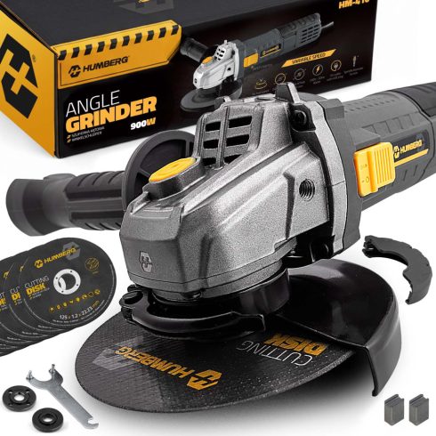 Diax sarokcsiszoló 900W fordulatszám szabályozás, 10 tárcsa 125mm, erős sarokcsiszoló Humberg HM-410