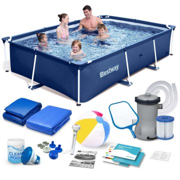   Keretes kerti medence 259x170x61 cm készlet 15 az 1-ben Bestway 56403N