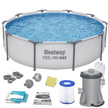 Bestway 56408 9 az 1-ben keretes kerti medence, 305 x 76 cm