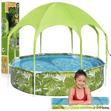  Basen stelażowy dla dzieci z daszkiem 244x51 cm Bestway 56432