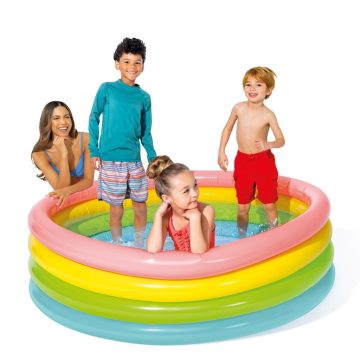   Felfújható medence Rainbow 4 gyűrű 168 x 46 cm INTEX 56441