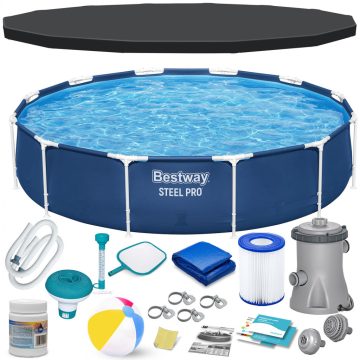 Bestway 56681 16 az 1-ben keretes kerti medence, 366 x 76 cm