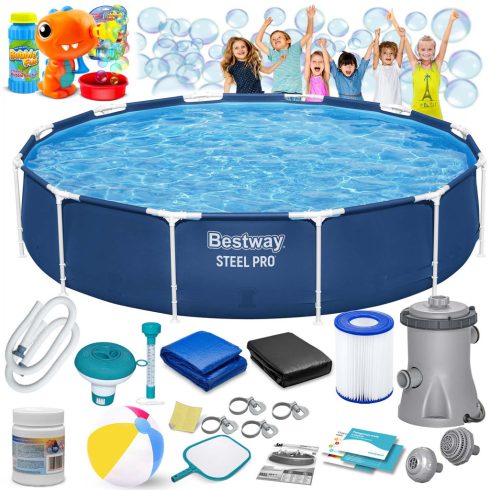 Bestway 56681 16 az 1-ben keretes kerti medence, 366 x 76 cm