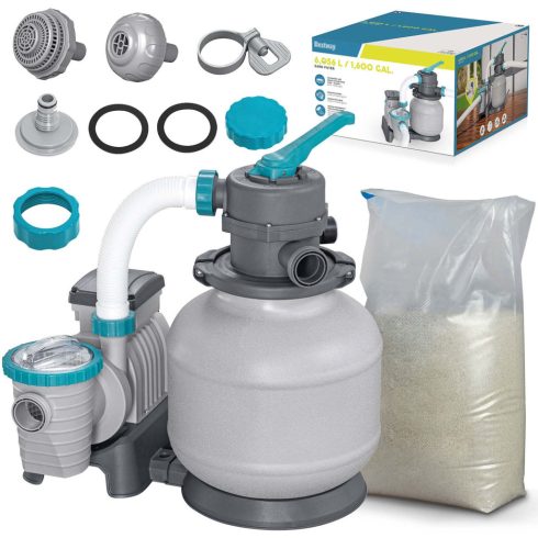 Homokszivattyú 6056 l/h Bestway 58497 + 25 kg homok