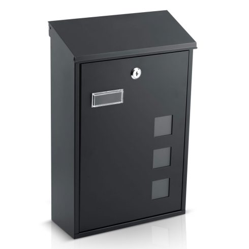 Levéldoboz 39x25,5x12 cm fekete HM-864