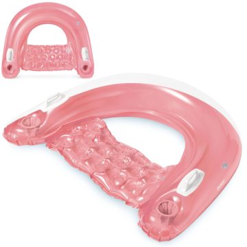 Füles úszószék 147 x 99 cm rózsaszín INTEX 58859