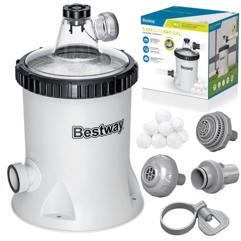 Medence szűrőszivattyú 5678 l/h + Bestway 58870 szűrőgolyók