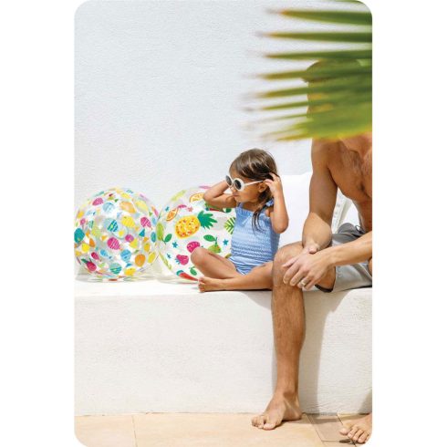 Felfújható strandlabda boldog halakkal 51 cm INTEX 59040