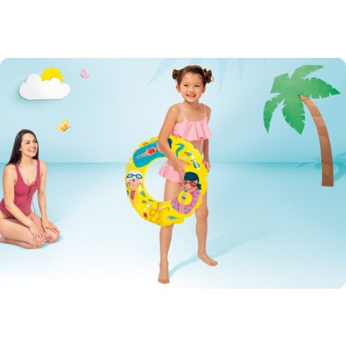 Úszógyűrű, átmérője 61 cm, INTEX 59242 sárga