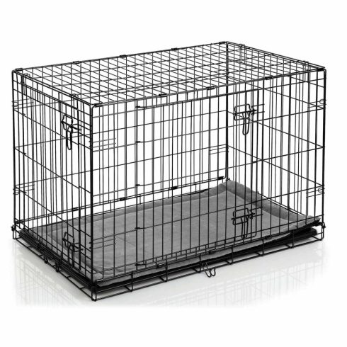 Fém kennel ketrec kutyáknak + ágy 91 x 57 x 62 cm PH-201