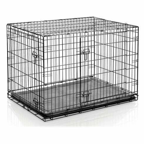 Fém kennel ketrec kutyáknak + ágy 107 x 71 x 77 cm PH-202