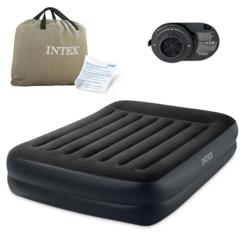 203x152x42 cm-es felfújható matrac beépített elektromos pumpával INTEX 64124