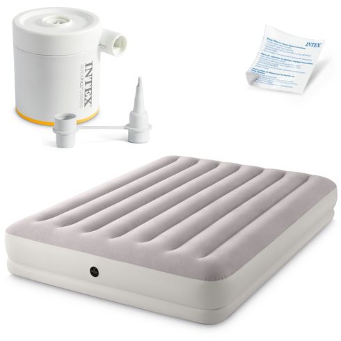 203x152x30 cm-es felfújható matrac INTEX 64179 elektromos pumpával