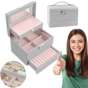 MS-704 Massido ékszerdoboz - szürke