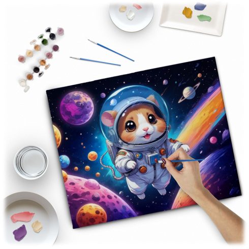 Festmény szám szerint 40x50 cm Massido Astronaut