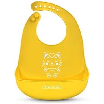 Ricokids szilikon etető előke, sárga