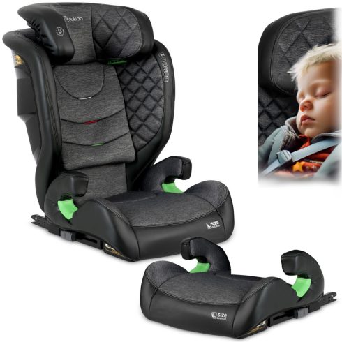 Nukido Louis fekete-szürke autósülés 15–36 kg ISOFIX