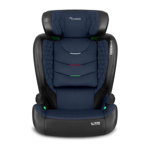 Nukido Louis autósülés, fekete és sötétkék, 15–36 kg, ISOFIX
