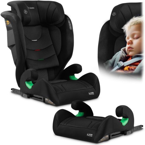 Nukido Louis Soft autósülés, fekete, 15–36 kg, ISOFIX