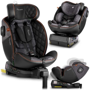   Fotelik samochodowy Nukido Prestige Line czarno-szary 0-36 kg ISOFIX