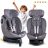   Fotelik samochodowy Nukido Prestige Line szary 0-36 kg ISOFIX