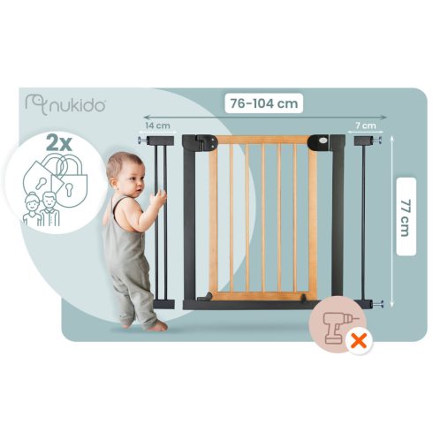 Nukido 718200 fekete biztonsági kapu