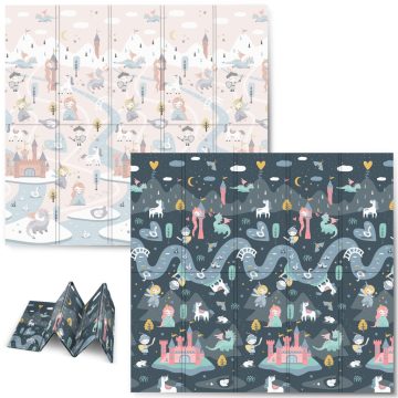   Összecsukható oktatóhab szőnyeg 200 x 180 x 1 cm Nukido NK-340