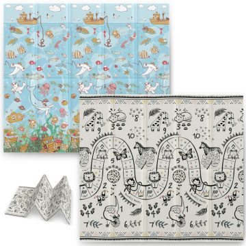   Összecsukható habszivacs szőnyeg 200 x 180 x 1 cm Nukido NK-340 óceáni szafari