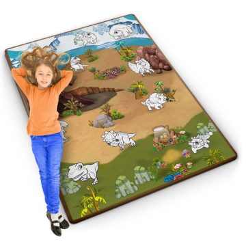  Mata piankowa do kolorowania zwijana 120 x 90 x 0,3 cm Ricokids RK-344