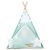 Gyerekeknek szóló, világítással ellátott tipisátor – mentazöld, csillagokkal