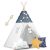 Nukido teepee sátor gyerekeknek, világítással – sötétkék