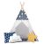 Nukido teepee sátor gyerekeknek, világítással – sötétkék