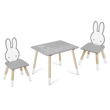 Ricokids RC-847 Nyuszi asztal két székkel gyerekeknek